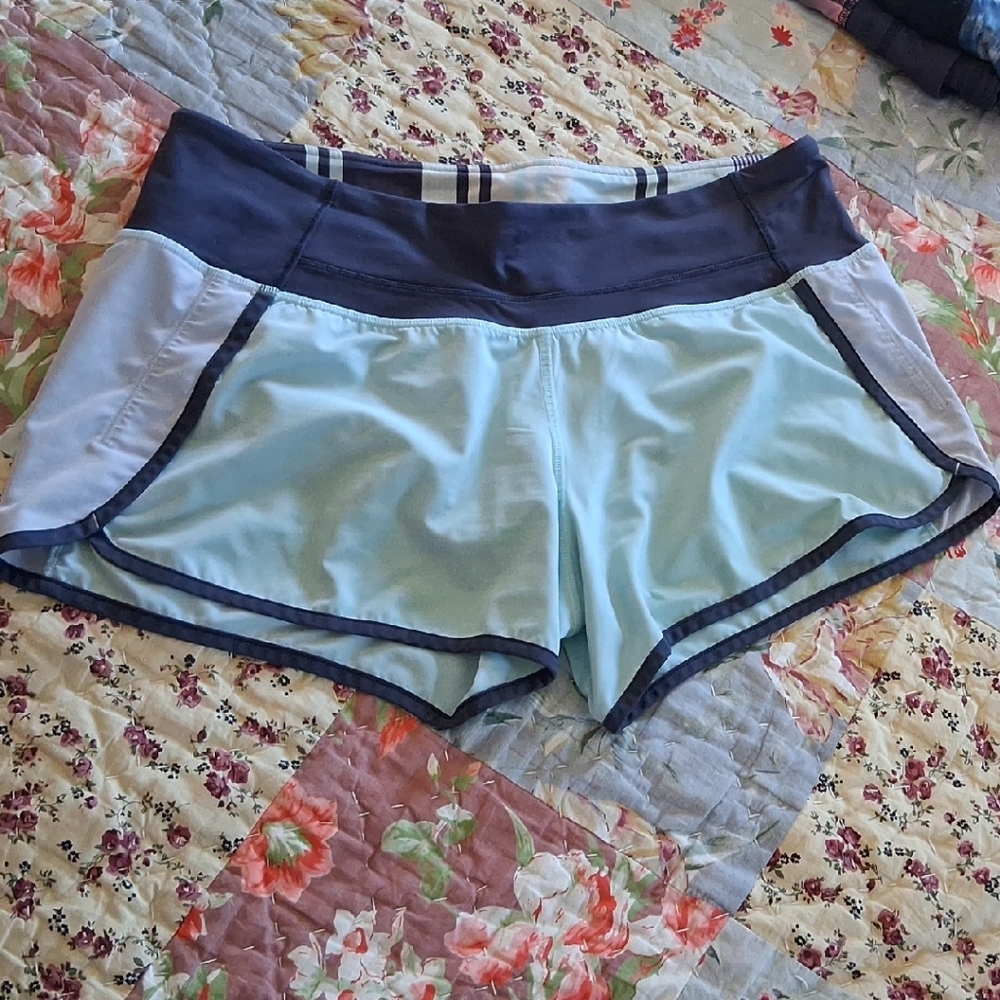 lululemon Run Times Short Aquamarine Cool Breeze/Cadet Blue
